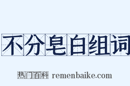 不分皂白组词是什么意思的图片